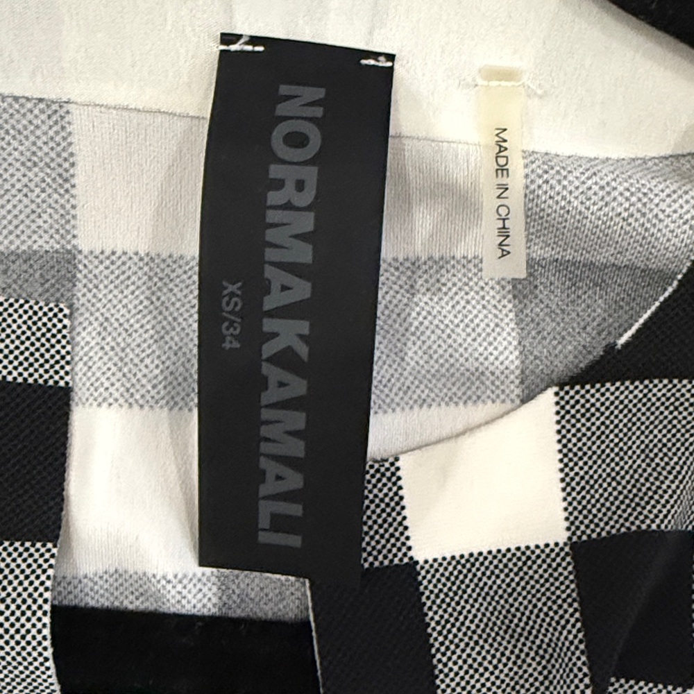 Norma Kamali Obie Gingham Maxi XS - Picture 6 of 16
